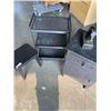 Image 1 : BLACK ROLLING CART, SIDE TABLE, AND STOOL