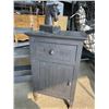Image 2 : BLACK ROLLING CART, SIDE TABLE, AND STOOL