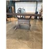 Image 2 : NEW RATANA HAVANA CLUB  48' SQAURE DINING TABLE WITH CLEAR TEMPERED GLASS TOP, 2 TONE TOP AND BASE, 