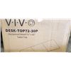 Image 2 : VIVO RECLAIMED WOOD 71" X 30" ELECTRIC TAVBLE TOP WITH WHITE ELECTRIC SINGLE MOTOR DESK FRAME