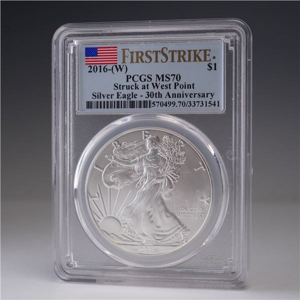 2016 (W) American Silver Eagle Dollar Coin PCGS Graded MS 70