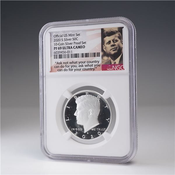2020-S Kennedy Silver Proof Half Dollar NGC Graded PF 69 Ultra Cameo