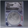 Image 1 : 2021-W US 1oz Silver Eagle, ANACS MS70 (T-2) First Strike Burnished