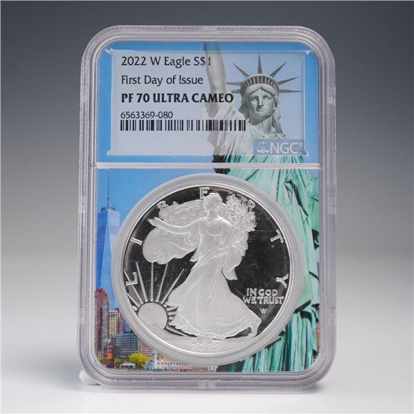 2022-W American Silver Eagle Type 2 Dollar NGC Graded PF70 Ultra Cameo FDOI