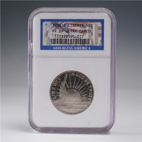 1986-S American Statue of Liberty Half Dollar NGC Graded PF 69 Ultra Cameo