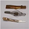 Image 3 : 7pc Vintage Men's Tie Clips - Watch, Monogram, Rifle & Enamel Design