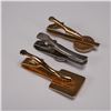 Image 5 : 7pc Vintage Men's Tie Clips - Watch, Monogram, Rifle & Enamel Design