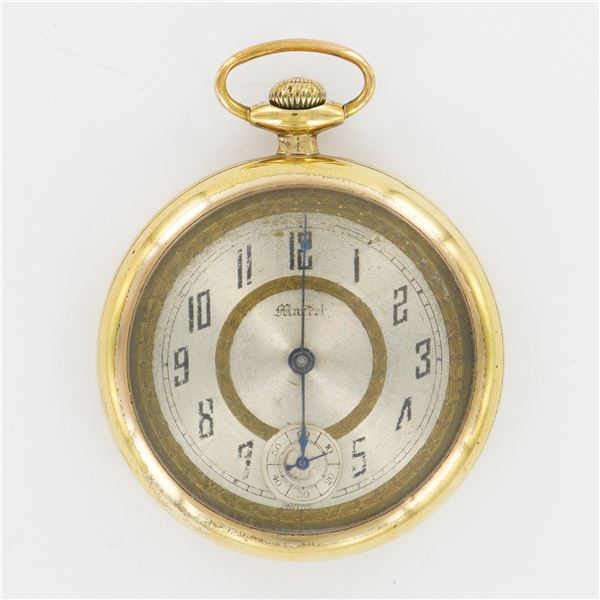 Marcel W. Co. Swiss Ladies OF Gold Plated Pocket Watch, Belmont Case
