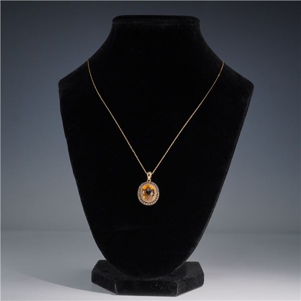Le Vian 14K Gold Pendant Necklace, 3.50CT Citrine and 0.60CTW Diamonds