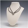 Image 1 : Mignon Faget Sterling Silver Shell Pendant and Hematite Beads Necklace