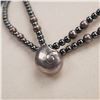 Image 2 : Mignon Faget Sterling Silver Shell Pendant and Hematite Beads Necklace