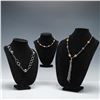 Image 1 : 3pc Necklace Set with Tassel, Mallorica-Style Beads, and Mixed Metals