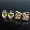 Image 2 : 5pc Costume Earring Grouping, Gemstone Accents