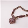 Image 2 : Sterling 900 Garnet Bracelet with Pendant