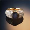 Image 2 : 14K Gold Ring with 2.25CT Sapphire & 1.25CTW Lab Diamonds