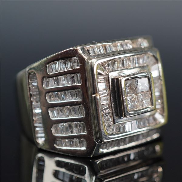 14K White Gold 3.02TCW Diamond Statement Ring