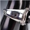 Image 3 : David Yurman Sterling Silver Ring with Faceted Onyx and Diamond Accents