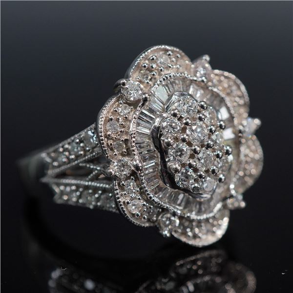 Ladies 14KT Art Deco Styled Diamond Ring