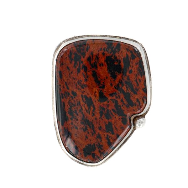 Sterling Silver Mahogany Obsidian Statement Ring