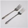 Image 1 : 2pc Oneida Sterling Silver Salad Forks, King Cedric