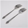 Image 2 : 2pc Oneida Sterling Silver Salad Forks, King Cedric