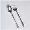 Image 1 : 2pc Oneida Heirloom Sterling Silver Damask Rose, Salad Fork & Teaspoon
