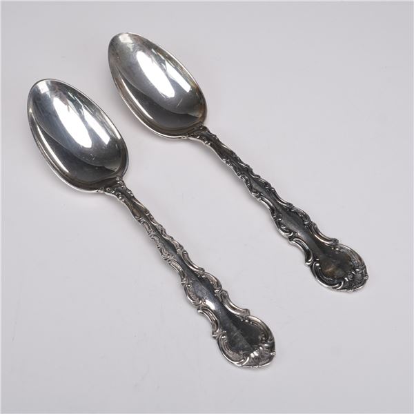 Pair of Gorham Strasbourg Sterling Silver Teaspoons
