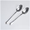 2pc Oneida Heirloom Sterling Silver Damask Rose Teaspoons