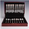 48 pc Gorham King Edward Sterling Silver Flatware Set w/ Wooden Box