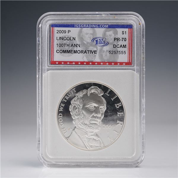 2009-P Lincoln Commemorative Silver Dollar IGC Graded PR 70