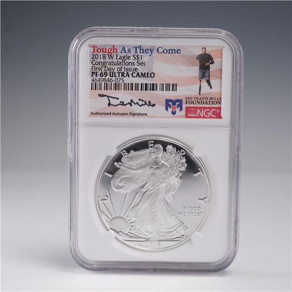 2018-W US 1oz Silver Eagle NGC PF60 UCAM FDOI Congrats Set