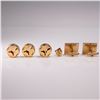 Image 4 : 5 pc Set of Swank Cufflinks, Modernist Button Covers & Tie Pin