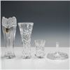 Image 2 : 4pc Crystal Vase, Toothpick Holder & Ring Stand Collection