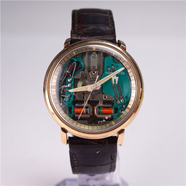 Accutron Bulova Spaceview 10K GF Bezel Wrist Watch