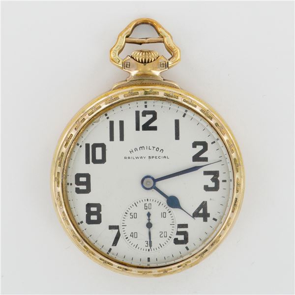 Hamilton Railway Special 992 16S 10K Gold Filled Cross Bar RR Pocket Watch
