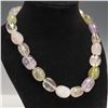 Image 2 : Polished Beaded Necklace with Silver-Tone Clasp
