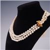 Image 3 : 2pc Faux Pearl Multi-Strand Necklaces with Gold Tone Accents