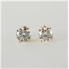 Image 1 : Pair of Lab-Grown Diamond Stud Earrings, 2.10 TCW in 14K Yellow Gold