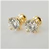 Image 2 : Pair of Lab-Grown Diamond Stud Earrings, 2.10 TCW in 14K Yellow Gold