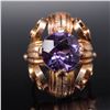 Image 5 : GIA Certified Soviet Russian 9K Gold Ring with 4.13CT Lab Grown Sapphire