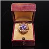 Image 7 : GIA Certified Soviet Russian 9K Gold Ring with 4.13CT Lab Grown Sapphire