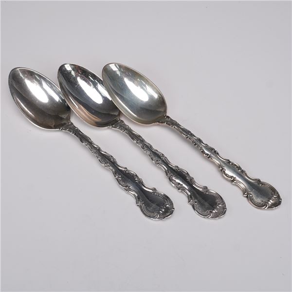 3pc Gorham Strasbourg Sterling Silver Teaspoon set