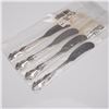 Image 1 : 4pc Oneida  Sterling Silver  Sterling Silver Flat Handle Butter Spreader, A