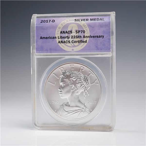 2017-D American Liberty 225th Anniversary Silver Medal ANACS Graded SP 70