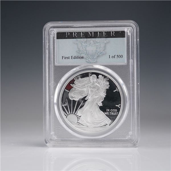 2021-W American Silver Eagle Type 1 Dollar PCGS Graded PR 70 DCAM
