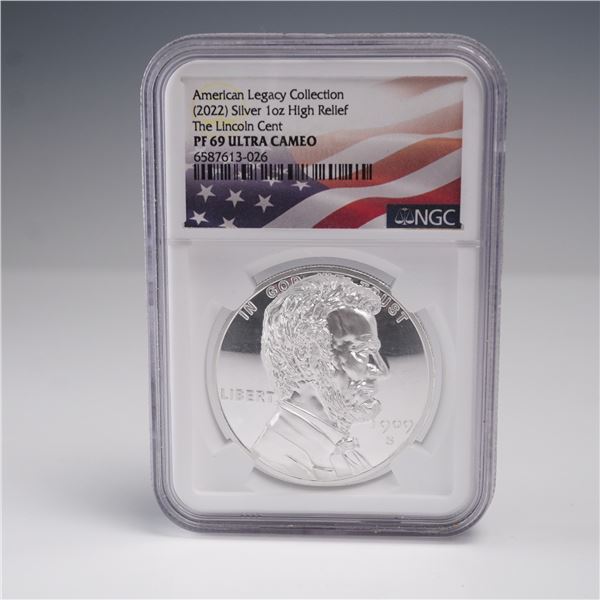 2022 Silver "The Lincoln Cent" Tribute NGC Graded PF 69 Ultra Cameo