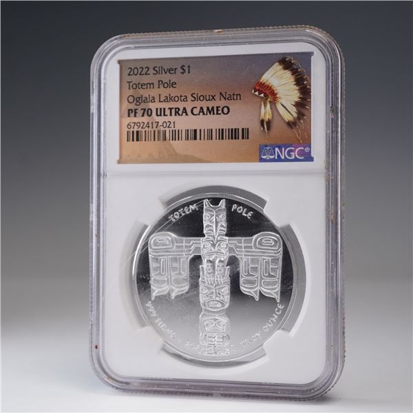 2022 Oglala Lakota Sioux Nation Dollar Coin NGC Graded PF Ultra Cameo
