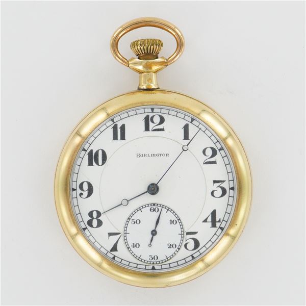 Burlington Watch Co. 16S Gold Filled LS Pocket Watch, 25 Year