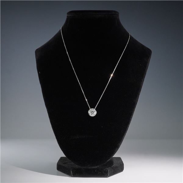 14K White Gold Diamond Pendant Necklace, 2.10CT