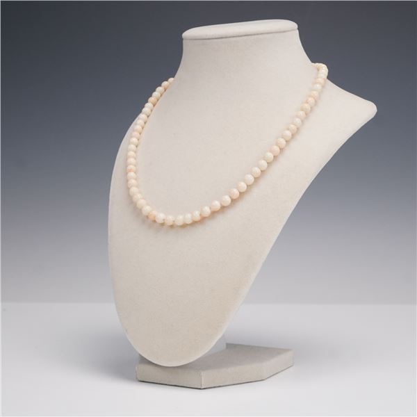 Angel Skin Coral Bead Necklace